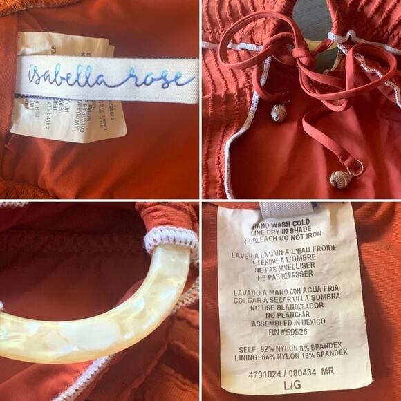 Isabella Rose Copper Keyhole Cutout  Large Tie Up Seashell Ring - Picture 12 of 16